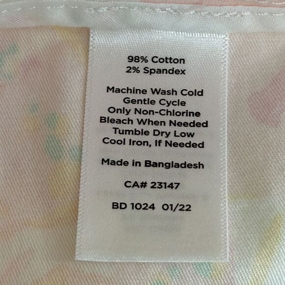 Talbots The Perfect Crop Pants Size 8 Abstract Floral NWOT - Picture 10 of 10